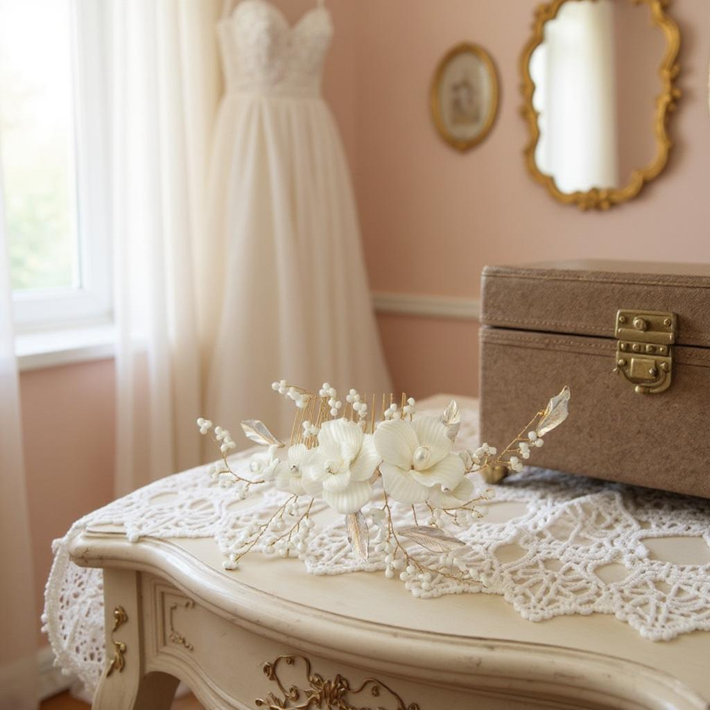 ATHENA COLLECTION - ENCHANTED BRIDAL COMB - HC291 -GOLD