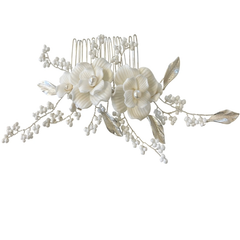 ATHENA COLLECTION - ENCHANTED BRIDAL COMB - HC291 -SILVER