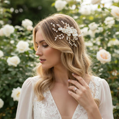 ATHENA COLLECTION - ENCHANTED BRIDAL COMB - HC291 -SILVER