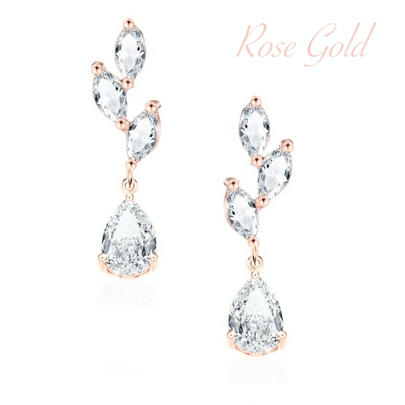 CUBIC ZIRCONIA COLLECTION - DAINTY ELEGANCE BRACELET SET - COLLECTION 2A ROSE GOLD
