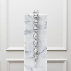 CUBIC ZIRCONA COLLECTION - STARLET BEJEWELLED BRACELET - BR158 SILVER