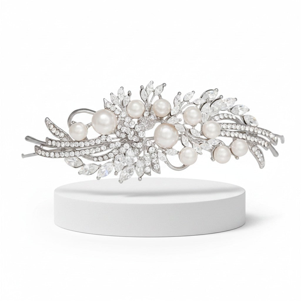 ELITE COLLECTION - VINTAGE INSPIRED HEADPIECE - SILVER