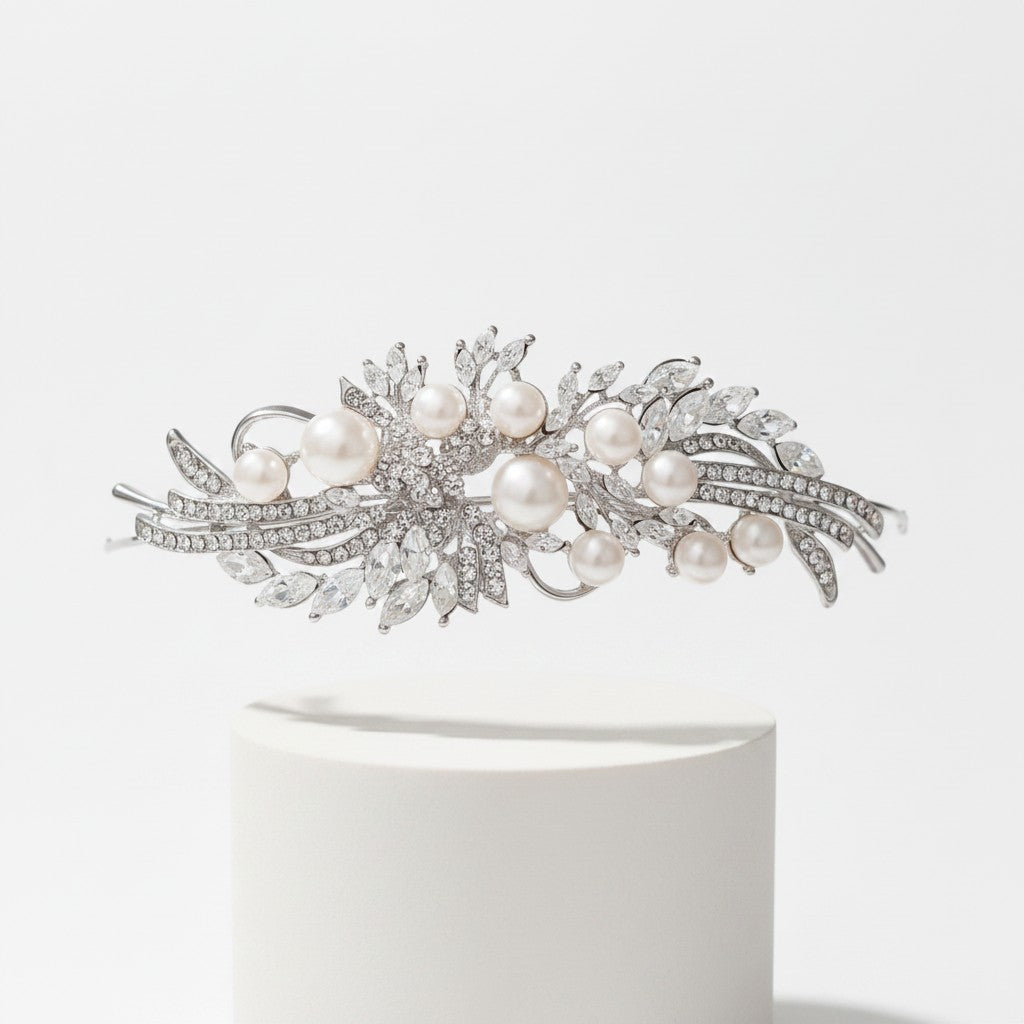 ELITE COLLECTION - VINTAGE INSPIRED HEADPIECE - SILVER