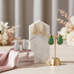 CUBIC ZIRCONIA COLLECTION - BEDAZZLE EARRINGS -CZER820