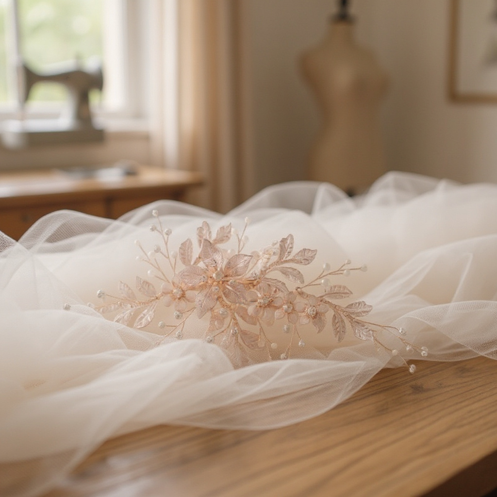 ATHENA COLLECTION - EXQUISITE CRYSTAL HEADPIECE - HC289 BLUSH PINK