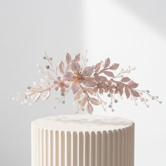 ATHENA COLLECTION - EXQUISITE CRYSTAL HEADPIECE - HC289 BLUSH PINK