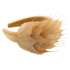 ATHENA COLLECTION - LUXE FEATHER HEADBAND - GOLD
