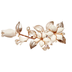 ATHENA COLLECTION - DAINTY FLOWER HAIR CLIP - CLIP774 SILVERGOLD