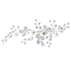 ATHENA COLLECTION -CRYSTAL ALLURE HAIR CLIP - CLIP775 SILVER