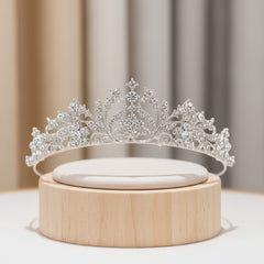 ATHENA COLLECTION -DELICATE DAISY TIARA - AHB203 SILVER