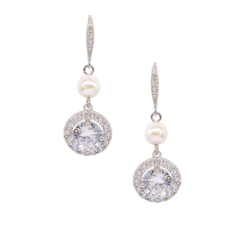 CUBIC ZIRCONIA COLLECTION - DAINTY STARLET BRACELET SET- BR159- SILVER