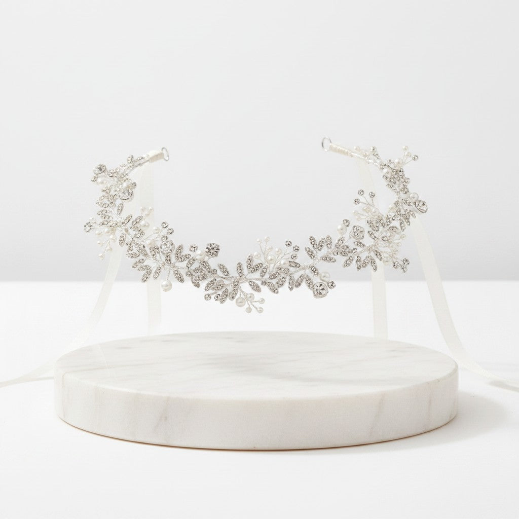 ATHENA COLLECTION - CRYSTAL STARLET BELT- BELT51 SILVER