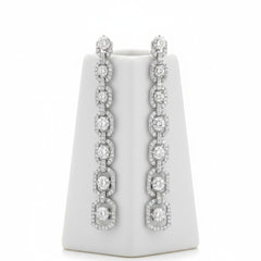 CUBIC ZIRCONIA COLLECTION - GLAM STARLET EARRINGS - CZER826 SILVER