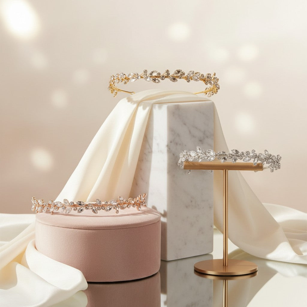 ATHENA COLLECTION - CRYSTAL CHIC HEADBAND COLLECTION  - (THREE HEADBANDS)