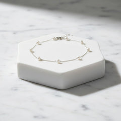 ATHENA COLLECTION - CHIC PEARL BRACELET -BR160 SILVER