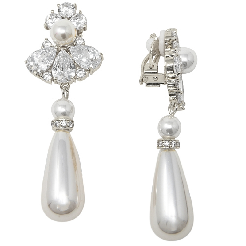 CUBIC ZIRCONIA - CLIP ON EARRING COLLECTION - VINTAGE INSPIRED