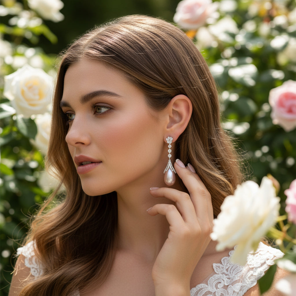 CUBIC ZIRCONIA COLLECTION - BRIDGERTON INSPIRED EARRINGS - CZER834