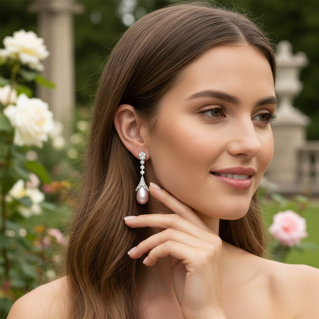 CUBIC ZIRCONIA COLLECTION - BRIDGERTON INSPIRED EARRINGS - CZER834