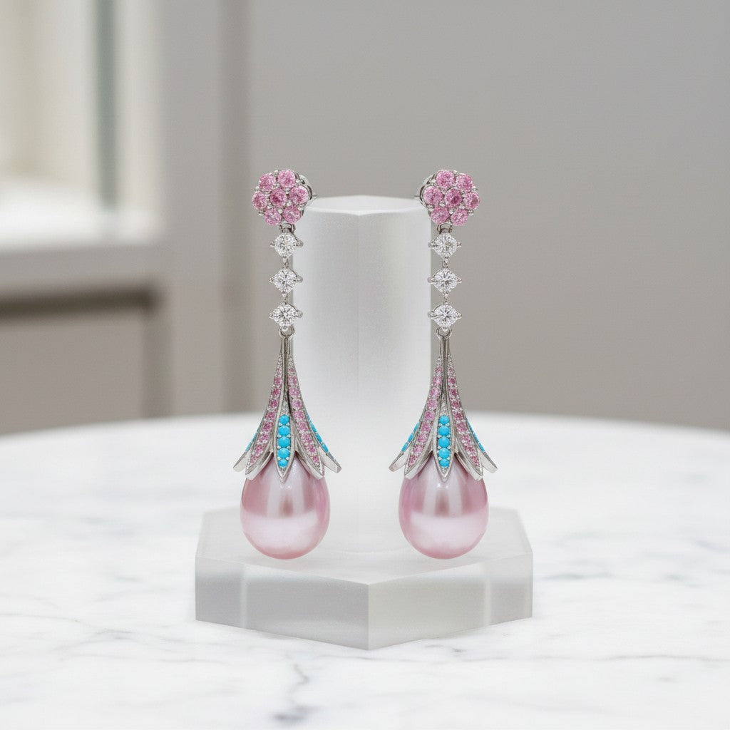 CUBIC ZIRCONIA COLLECTION - BRIDGERTON INSPIRED EARRINGS - CZER834