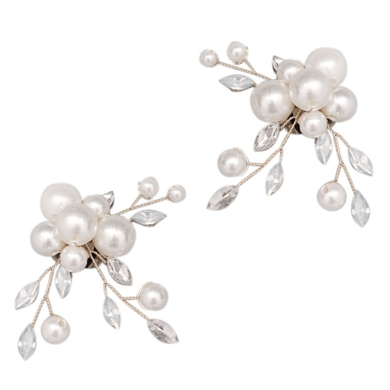 ATHENA COLLECTION - ETERNALLY PEARL SHOE CLIP - SC3 SILVER