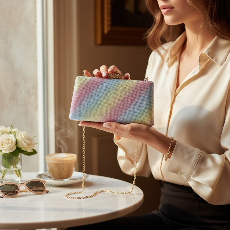 ATHENA COLLECTION - STARLET GLAM CLUTCH BAG - MULTI